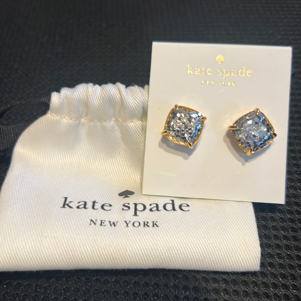 Kate Spade gold patina stud earrings